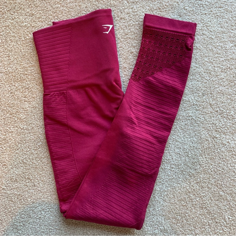 Gymshark | Seamless Sculpt Leggings | BURGUNDY- SMALL